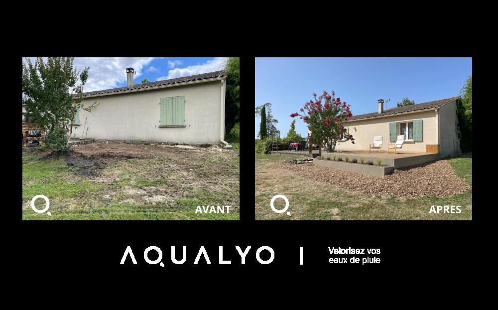 Avant / après : installation d’une terrasse Aqualyo