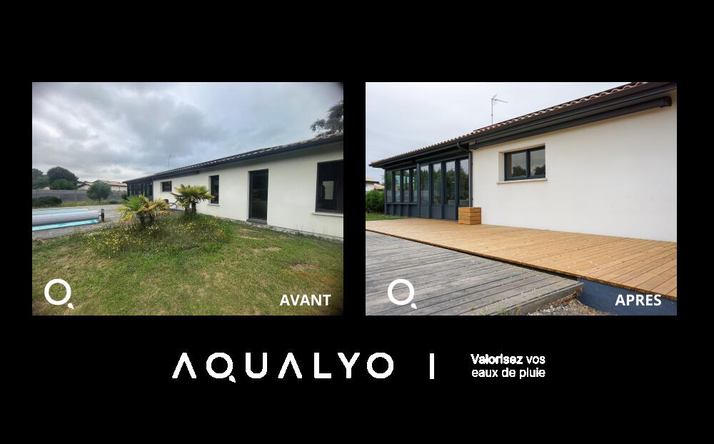 Avant / après : aménagement avec récupération d’eau de pluie